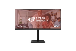 AOC E4 CU34E4CV computer monitor 86,4 cm (34") 3440 x 1440 Pixels UltraWide Quad HD LCD Zwart