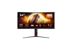 AOC G4 CU34G4 computer monitor 86,4 cm (34") 3440 x 1440 Pixels Wide Quad HD LED Zwart, Rood