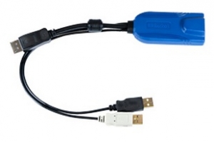 Raritan D2CIM-DVUSB-DP toetsenbord-video-muis (kvm) kabel Zwart, Blauw