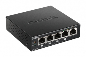 D-Link DGS-1005P Unmanaged L2 Gigabit Ethernet (10/100/1000) Power over Ethernet (PoE) Zwart