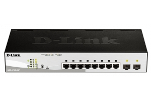 D-Link DGS-1210-08P Managed L2 Gigabit Ethernet (10/100/1000) Power over Ethernet (PoE) Zwart