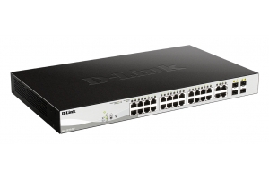 D-Link DGS-1210-24P Managed L2 Gigabit Ethernet (10/100/1000) Power over Ethernet (PoE) Zwart