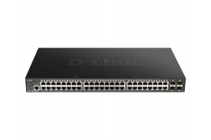 D-Link DGS-1250-52XMP Managed L3 Power over Ethernet (PoE) Zwart
