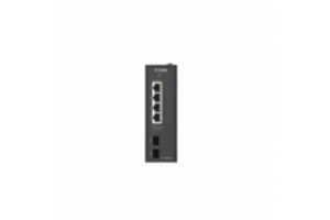 D-Link DIS-100G-06P netwerk-switch Unmanaged L2 Gigabit Ethernet (10/100/1000) Power over Ethernet (PoE) DIN rail Zwart