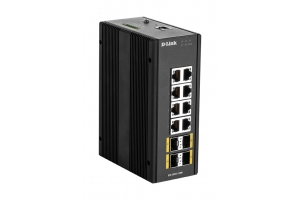 D-Link DIS‑300G‑12SW Managed L2 Gigabit Ethernet (10/100/1000) Zwart