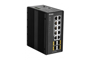 D-Link DIS‑300G‑14PSW Managed L2 Gigabit Ethernet (10/100/1000) Power over Ethernet (PoE) Zwart