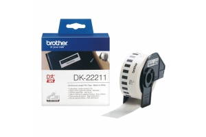 Brother DK-22211 labelprinter-tape Zwart op wit