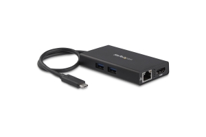 StarTech.com USB-C Multiport Adapter, USB-C Travel Dock met 4K HDMI, 60W Power Delivery Passthrough, GbE, 2pt USB-A 3.0 Hub, USB Type-C Mini Laptop Docking Station, Thunderbolt 3 Compatibel