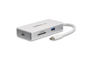 StarTech.com USB-C 4-in1 multiport adapter - SD (UHS-II) kaartlezer - 100W Power Delivery - 4K HDMI - GbE - 1x USB 3.0