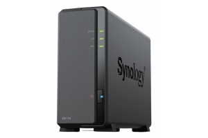 Synology DiskStation DS124 data-opslag-server NAS Desktop Realtek RTD1619B 1 GB DDR4 0 TB DiskStation Manager Zwart