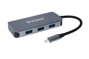 D-Link 6-in-1 USB-C Hub met HDMI/Gigabit Ethernet/Stroomvoorziening DUB-2335