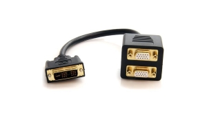 StarTech.com 30 cm lange DVI-I analoog naar 2x VGA videosplitterkabel M/F