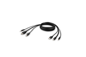 Belkin F1DN1CCBL-MP-10 toetsenbord-video-muis (kvm) kabel Zwart 3 m