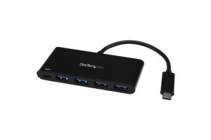 StarTech.com 4 Port USB-C Hub met 4 x USB Type-A (USB 3.0 SuperSpeed) - 60W Power Delivery Passthrough Charging - USB 3.2 Gen 1 (5Gbps) Laptop Hub Adapter - MacBook, Dell
