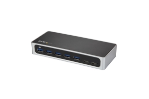 StarTech.com 7 Port USB-C Hub met Fast Charge poort - USB-C naar 5x USB-A 2x USB-C (USB 3.0 SuperSpeed 5Gbps) - USB 3.2 Gen 1 Type-C Hub met Power Adapter - Desktop/Laptop Hub