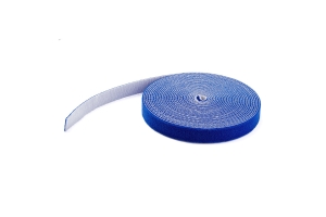 StarTech.com 30m Bulk Rol Klittenband - Op Maat te Knippen Herbruikbare Kabelbinders - Industriële Klitband Tape - Zelfklevende Klittenband Tyrap Strips - Blauw