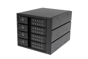 StarTech.com 4-bay Aluminium Trayless Hot Swap Mobile Rack Backplane voor 3,5 inch SAS II/SATA III - 6 Gbps HDD