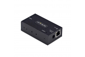 StarTech.com 1-Port Serieel naar Ethernet Adapter, 802.3af PoE, IP Serial Device Server voor Remote RS232 Apparatuur, Muur/DIN Rail Monteerbaar, RJ45 LAN naar DB9 Converter