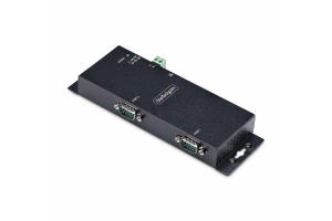 StarTech.com 2-Port Serieel naar Ethernet Adapter, IP Serial Device Server voor Remote RS232 Apparatuur, Muur/DIN Rail Monteerbaar, Metalen Behuizing, RJ45 LAN naar DB9 Converter