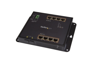 StarTech.com Industrial 8 Port Gigabit PoE+ Switch met 2 SFP MSA Slots - 30W - Robuuste GbE L2 Managed Switch - Rugged High Power Gigabit Ethernet Netwerk Switch IP-30/-40C tot +75C