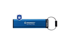 Kingston Technology IronKey 128GB Keypad 200, FIPS 140-3 Lvl 3 (aangevraagd) AES-256 versleuteld