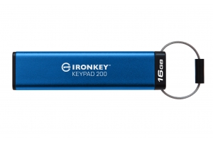 Kingston Technology IronKey 16GB Keypad 200, FIPS 140-3 Lvl 3 (aangevraagd) AES-256 versleuteld