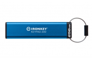 Kingston Technology IronKey 256GB Keypad 200, FIPS 140-3 Lvl 3 (aangevraagd) AES-256 versleuteld