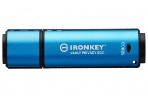 Kingston Technology IronKey 128GB USB-C Vault Privacy 50C AES-256 versleuteling, FIPS 197