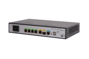 Hewlett Packard Enterprise MSR954 1GbE SFP 2GbE-WAN 4GbE-LAN CWv7 bedrade router Gigabit Ethernet Grijs