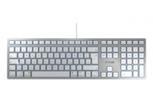 CHERRY KC 6000 SLIM FOR MAC toetsenbord Kantoor USB QWERTZ Duits Zilver