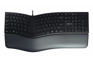 CHERRY KC 4500 ERGO toetsenbord Universeel USB AZERTY Belgisch Zwart