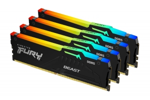 Kingston Technology FURY Beast 128GB 5600MT/s DDR5 CL40 DIMM (Kit van 4) RGB XMP