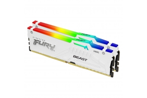 Kingston Technology FURY Beast 64GB 5600MT/s DDR5 CL40 DIMM (Kit van 2) White RGB XMP