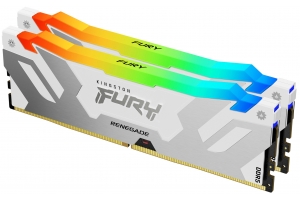Kingston Technology FURY 32GB 6400MT/s DDR5 CL32 DIMM (set van 2) Renegade RGB White XMP