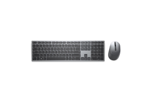 DELL KM7321W toetsenbord Inclusief muis RF-draadloos + Bluetooth AZERTY Frans Grijs, Titanium