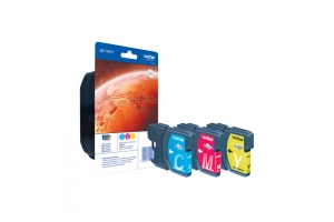 Brother LC-1100HYRBWBPDR inktcartridge 3 stuk(s) Origineel Cyaan, Magenta, Geel