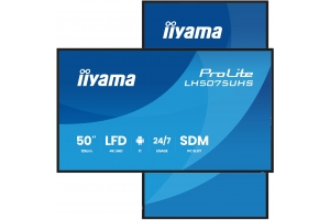 iiyama LH5075UHS-B2AG beeldkrant Digitale signage flatscreen 125,7 cm (49.5") LCD Wifi 500 cd/m² 4K Ultra HD Zwart Type processor Android 11 24/7