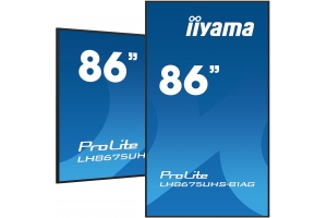 iiyama LH8675UHS-B1AG beeldkrant Digitale signage flatscreen 2,17 m (85.6") LCD Wifi 500 cd/m² 4K Ultra HD Zwart Type processor Android 11 24/7