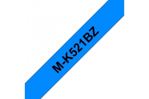 Brother M-K521B labelprinter-tape Zwart op blauw