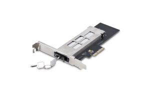 StarTech.com M.2 NVMe SSD naar PCIe x4 Hot-Swap Drive Bay met Verwisselbare Tray voor PCI Express Expansion Slot, Installatie zonder Gereedschap, PCIe 4.0/3.0 Mobiele Rack/Backplane, Vergrendelbaar, Incl. 2 sleutels