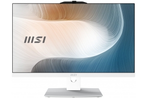 MSI Modern AM242TP 1M-1229EU All-in-One PC/workstation Intel Core 3 100U 60,5 cm (23.8") 1920 x 1080 Pixels Touchscreen Alles-in-één-pc 8 GB DDR5-SDRAM 256 GB SSD Windows 11 Pro Wi-Fi 6E (802.11ax) Wit