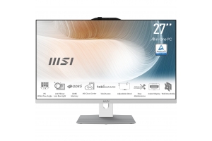 MSI Modern AM272P 1M-846EU All-in-One PC/workstation Intel Core 7 150U 68,6 cm (27") 1920 x 1080 Pixels Alles-in-één-pc 16 GB DDR5-SDRAM 1 TB SSD Windows 11 Pro Wi-Fi 6E (802.11ax) Wit