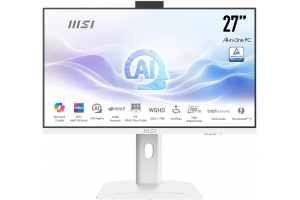 MSI Modern AM273QP AI 1UM-060EU Intel Core Ultra 7 155H 68,6 cm (27") 2560 x 1440 Pixels Alles-in-één-pc 32 GB DDR5-SDRAM 1 TB SSD Windows 11 Pro Wi-Fi 6E (802.11ax) Wit