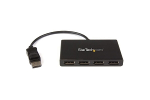 StarTech.com 4-Port DisplayPort 1.2 Splitter, DisplayPort naar 4x DP Multi-Monitor Adapter, Quad 1080p 60Hz Computer MST Hub - Enkel Windows, Geen Drivers
