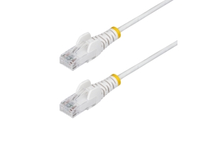 StarTech.com 10m Dunne CAT6 Ethernet Kabel, Wit, Snagless, 100W PoE, UTP, LSZH, 28AWG Pure Koperdraad, Slim RJ45 Netwerk Patchkabel met Trekontlasting, Fluke Getest
