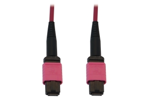 Tripp Lite N845B-10M-12-MG InfiniBand en Glasvezelkabel MPO/MTP OFNR Zwart, Magenta