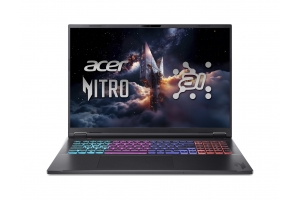 Acer Nitro 18 AI AMD AN18-61-R8E5 Copilot+ PC AMD Ryzen AI 7 350 Laptop 45,7 cm (18") WQXGA 16 GB DDR5-SDRAM 512 GB SSD NVIDIA GeForce RTX 5070 Wi-Fi 6E (802.11ax) Windows 11 Home US International Zwart