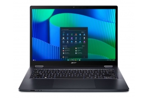 Acer TravelMate TMP414RN-55-TCO-59VM Intel Core Ultra 5 225U Hybride (2-in-1) 35,6 cm (14") Touchscreen WUXGA 16 GB DDR5-SDRAM 512 GB SSD Wi-Fi 7 (802.11be) Windows 11 Pro US International Blauw
