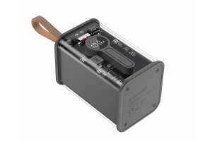 Gembird PB18-TQC3-01 powerbank Lithium-Polymeer (LiPo) 18000 mAh Zwart, Transparant