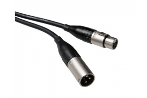 Amphenol XLR, M/F, 1m audio kabel XLR (3-pin) Zwart